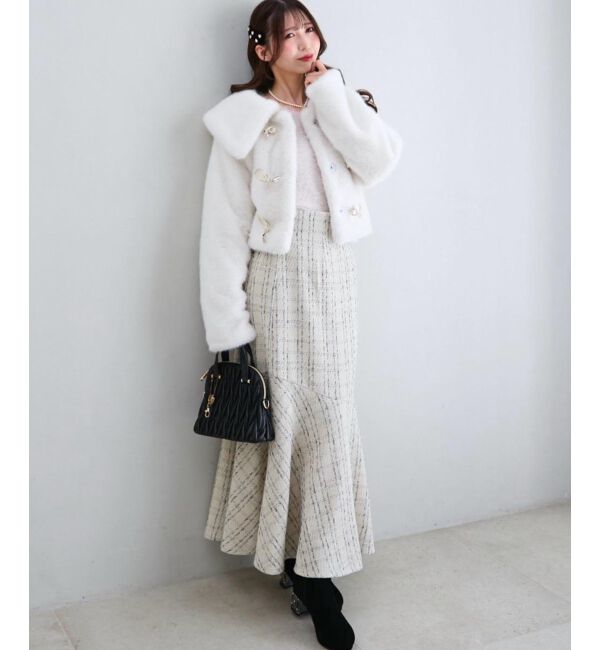  「ツイードマーメイドロングスカート」|スカート|