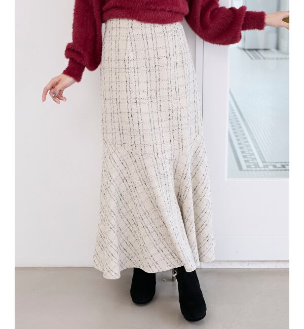  「ツイードマーメイドロングスカート」|スカート|