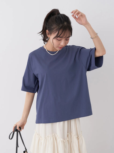 earth music&ecology「BOXシルエットT(汗じみ防止)」|Tシャツ・カットソー|