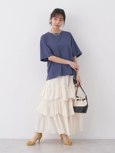 earth music&ecology「BOXシルエットT(汗じみ防止)」|Tシャツ・カットソー|