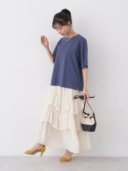 earth music&ecology「BOXシルエットT(汗じみ防止)」|Tシャツ・カットソー|