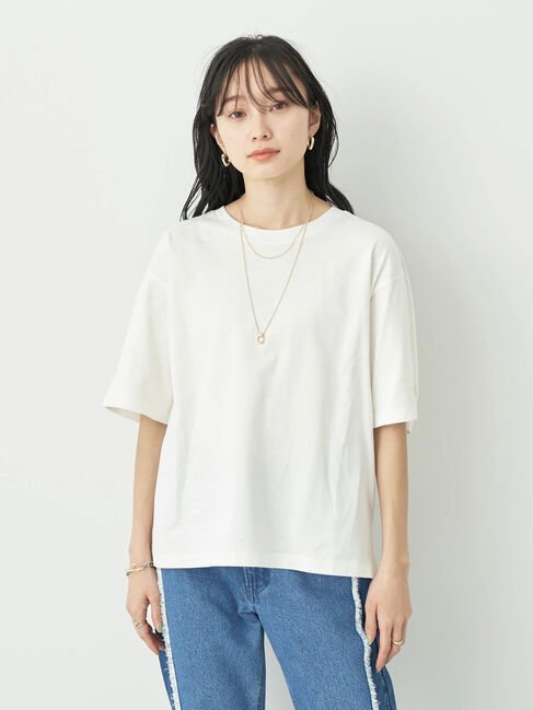 earth music&ecology「BOXシルエットT(汗じみ防止)」|Tシャツ・カットソー|