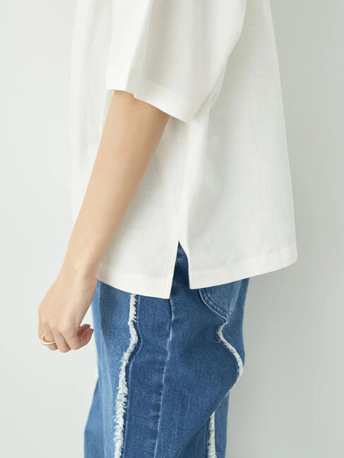 earth music&ecology「BOXシルエットT(汗じみ防止)」|Tシャツ・カットソー|