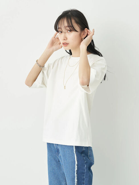earth music&ecology「BOXシルエットT(汗じみ防止)」|Tシャツ・カットソー|