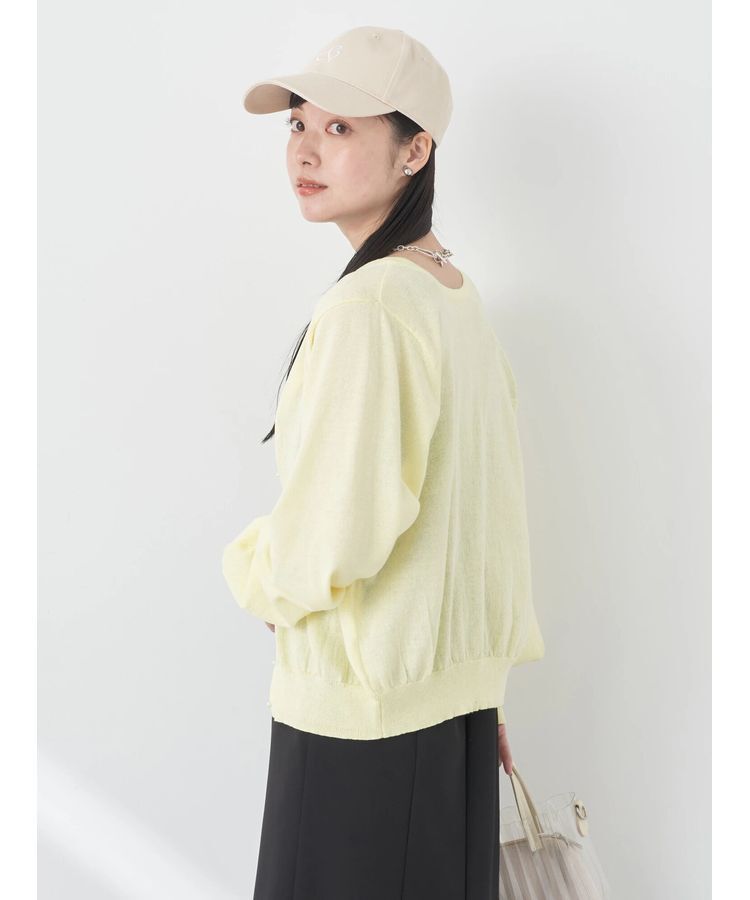 earth music&ecology「前後2WAYちびパールボタンカーディガン」|カーディガン|