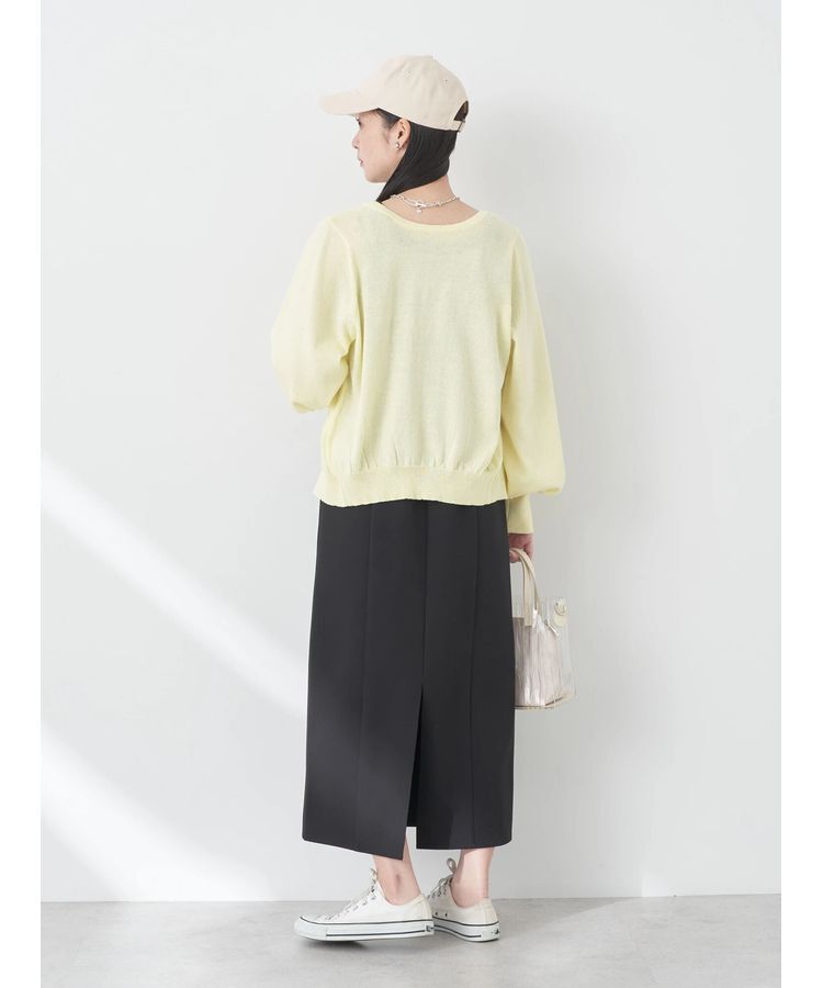 earth music&ecology「前後2WAYちびパールボタンカーディガン」|カーディガン|