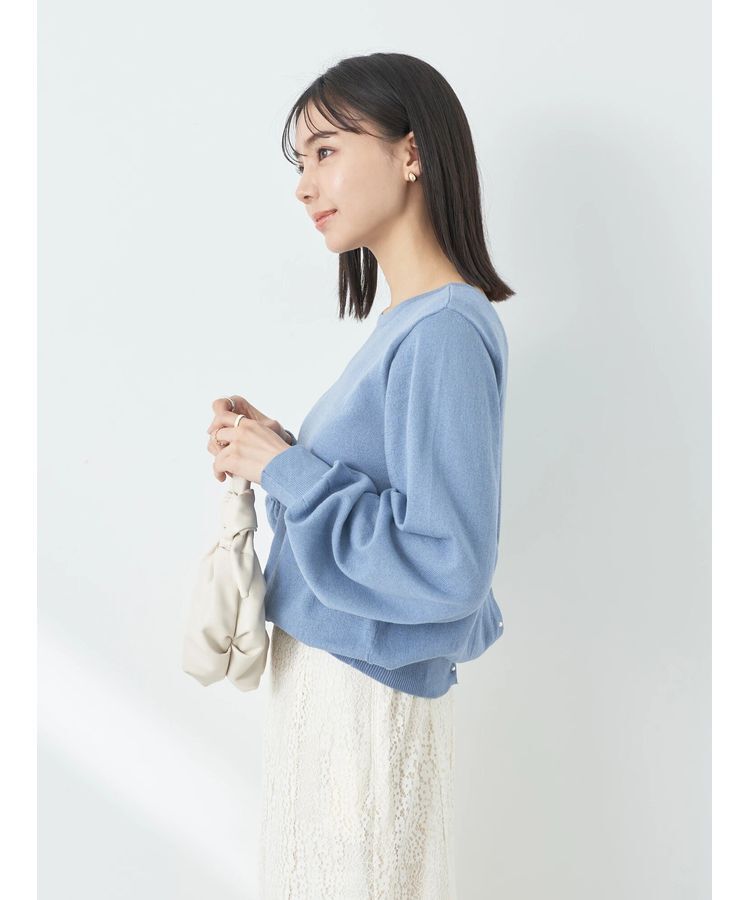 earth music&ecology「前後2WAYちびパールボタンカーディガン」|カーディガン|