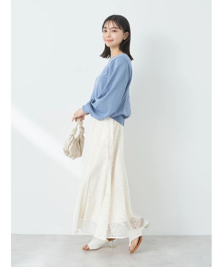 earth music&ecology「前後2WAYちびパールボタンカーディガン」|カーディガン|