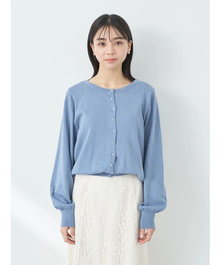 earth music&ecology「前後2WAYちびパールボタンカーディガン」|カーディガン|