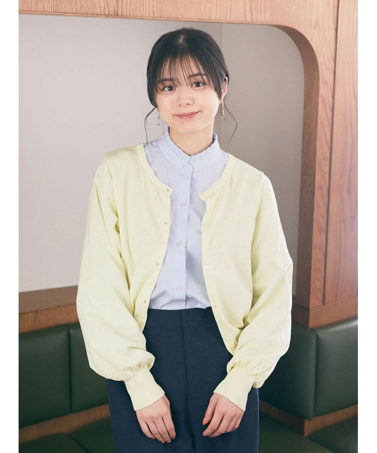 earth music&ecology「前後2WAYちびパールボタンカーディガン」|カーディガン|