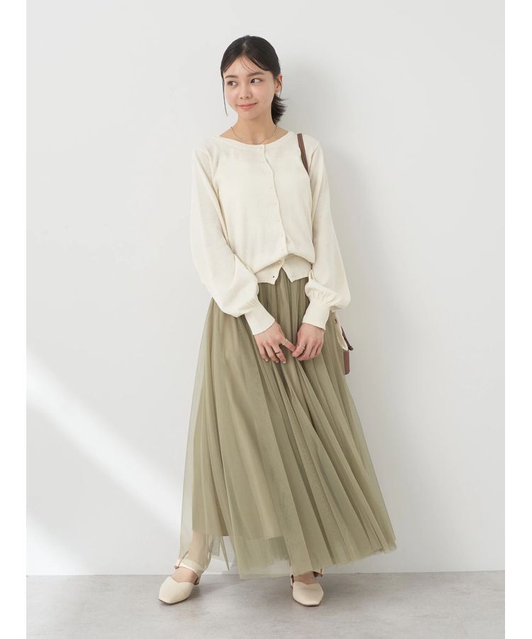 earth music&ecology「前後2WAYちびパールボタンカーディガン」|カーディガン|