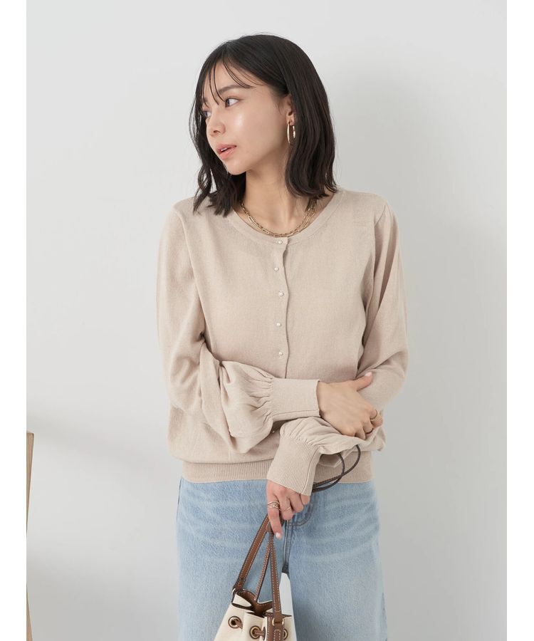 earth music&ecology「前後2WAYちびパールボタンカーディガン」|カーディガン|