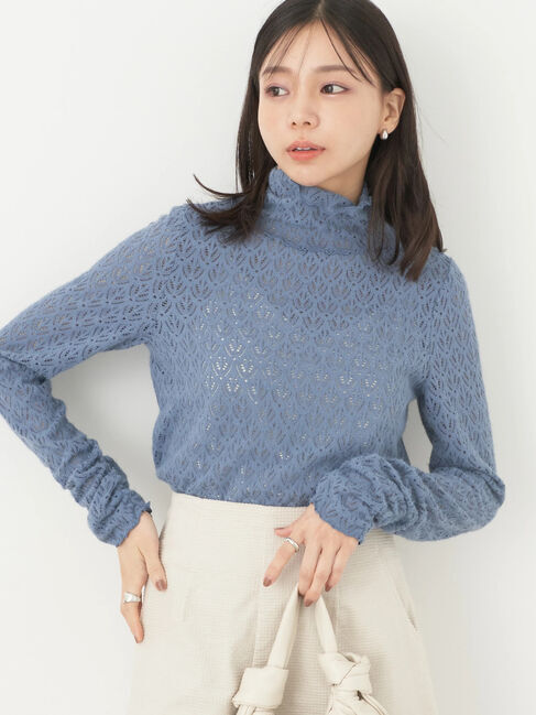 earth music&ecology「起毛レースハイネックインナー」|インナー|