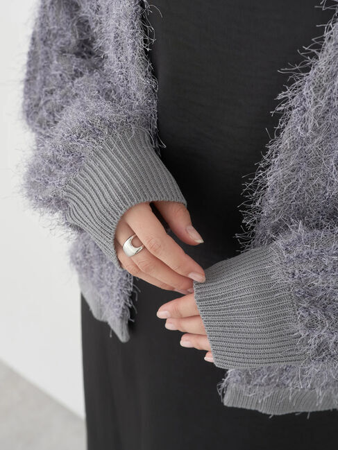 earth music&ecology「ふさふさショートカーディガン」|カーディガン|