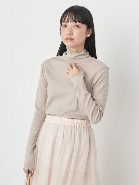 earth music&ecology「ランダムリブタートルネックプルオーバー」|Tシャツ・カットソー|