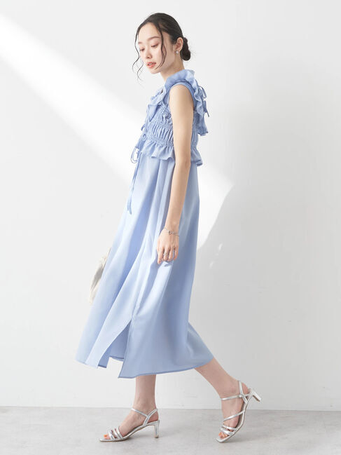 earth music&ecology「SET2点シャーリングビスチェ&times;シャツワンピース」|ワンピース|