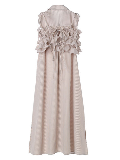 earth music&ecology「SET2点シャーリングビスチェ&times;シャツワンピース」|ワンピース|