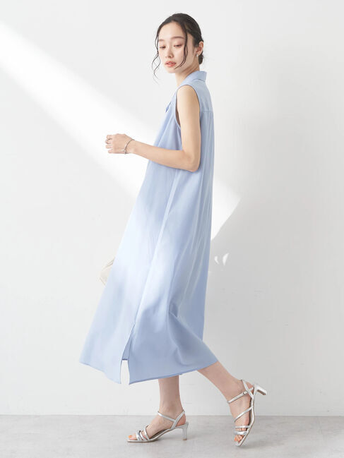 earth music&ecology「SET2点シャーリングビスチェ&times;シャツワンピース」|ワンピース|