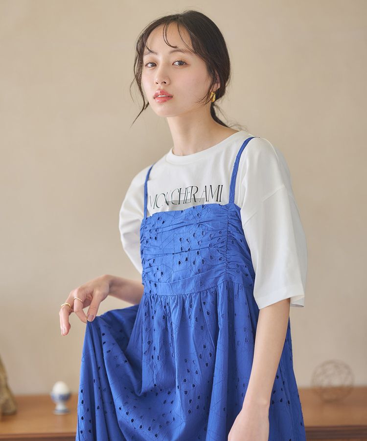 earth music&ecology「シフリー刺繍キャミワンピース」|ワンピース|