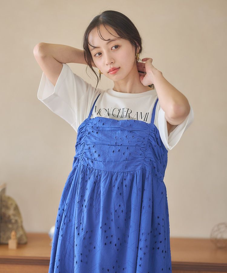 earth music&ecology「シフリー刺繍キャミワンピース」|ワンピース|