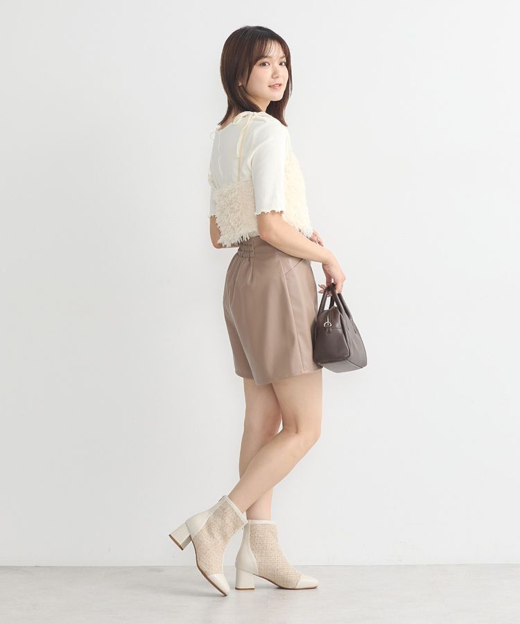 earth music&ecology「シンセティックレザーショートパンツ」|その他|