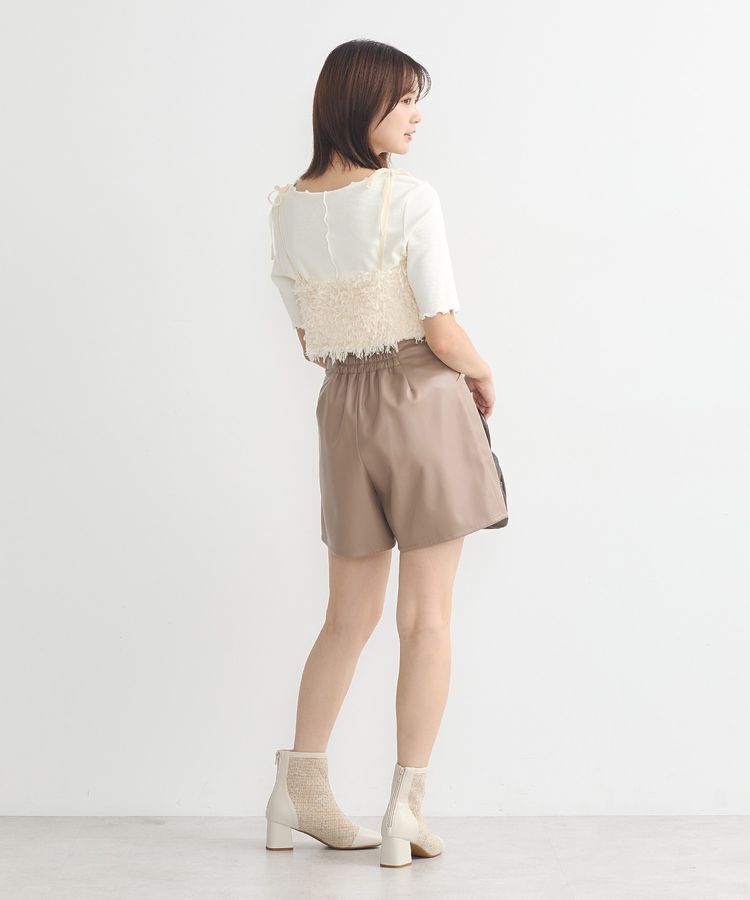 earth music&ecology「シンセティックレザーショートパンツ」|その他|