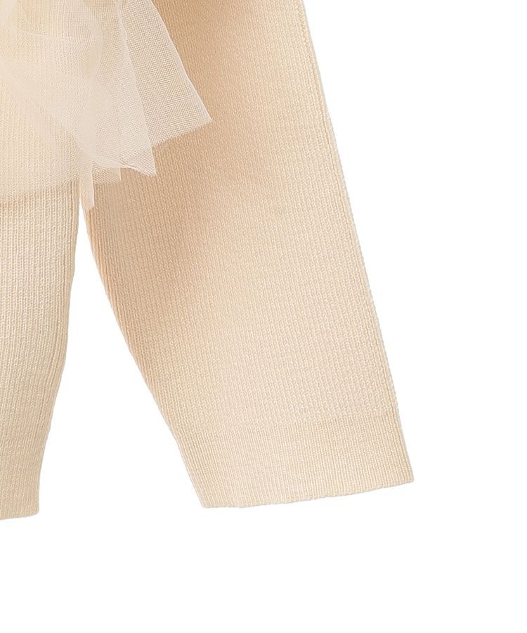 earth music&ecology「胸元チュールドッキングニットプルオーバー」|ニット・セーター|