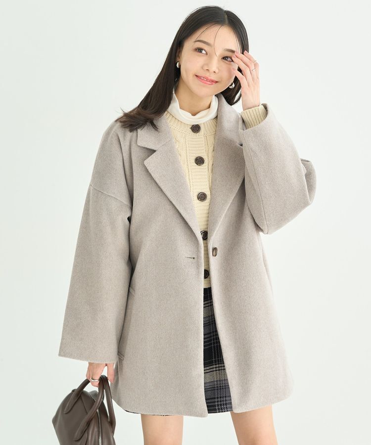 earth music&ecology「オーバーテーラードジャケット シャギー」|その他|Gray Beige