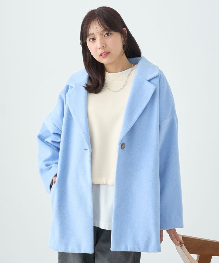 earth music&ecology「オーバーテーラードジャケット シャギー」|その他|Blue