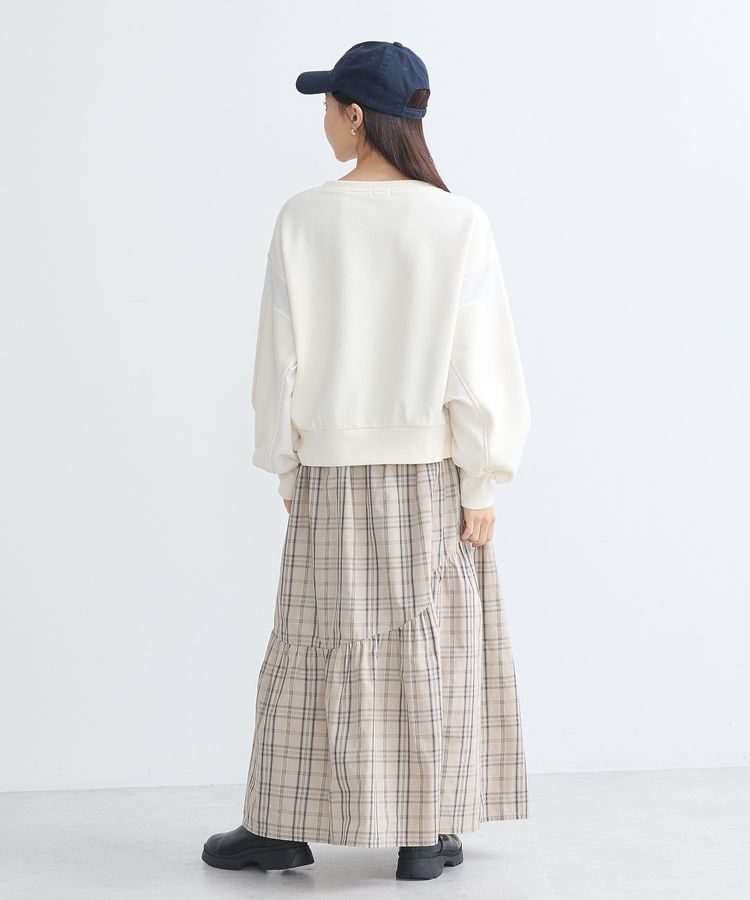 earth music&ecology「メモリータフタチェックスカート」|フレア|