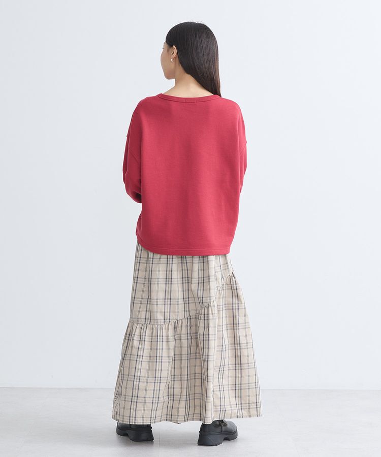 earth music&ecology「メモリータフタチェックスカート」|フレア|