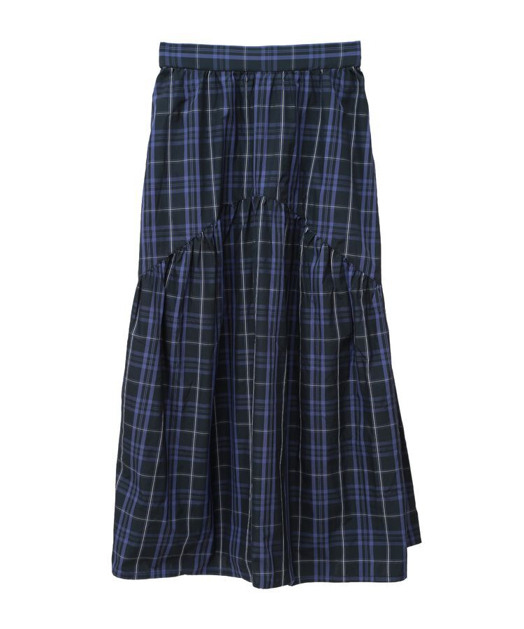 earth music&ecology「メモリータフタチェックスカート」|フレア|