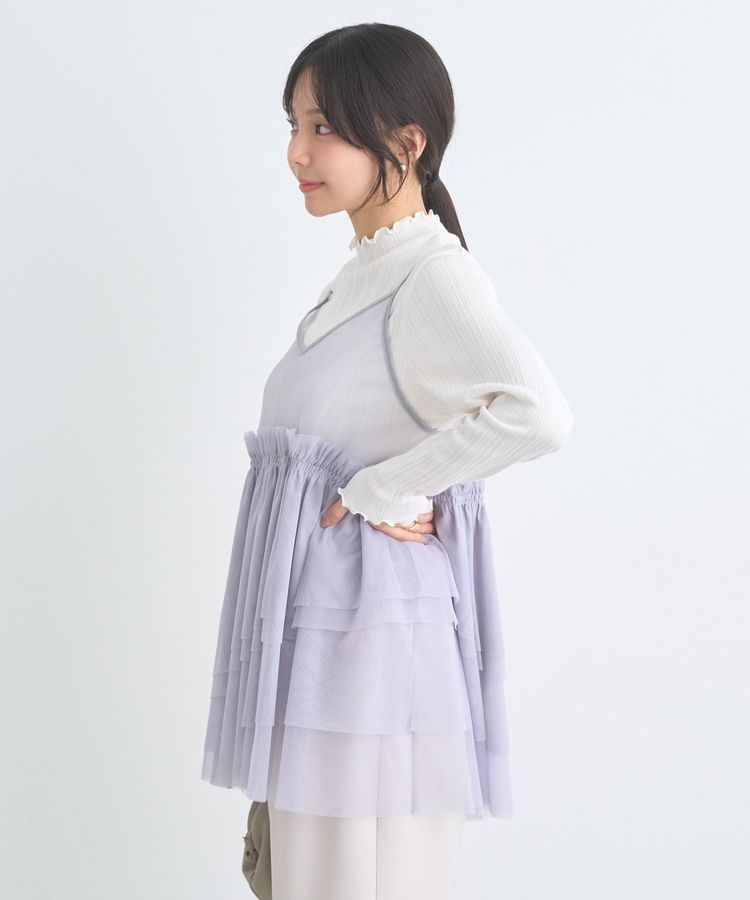 earth music&ecology「チュールティアードチュニック」|チュニック|