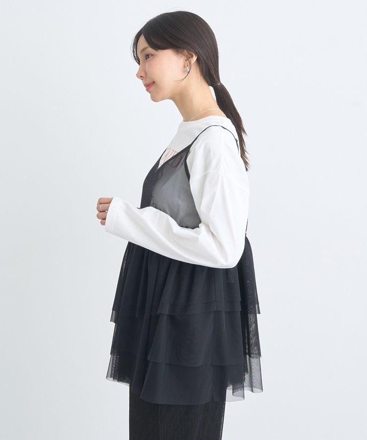 earth music&ecology「チュールティアードチュニック」|チュニック|