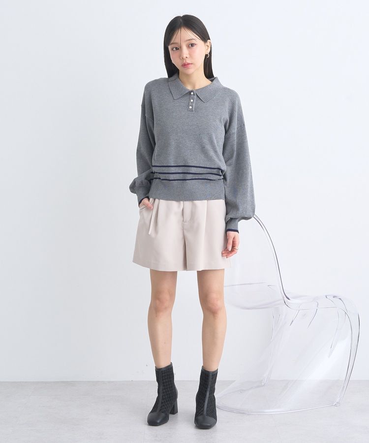 earth music&ecology「パールボタンニットプルオーバー」|ニット・セーター|