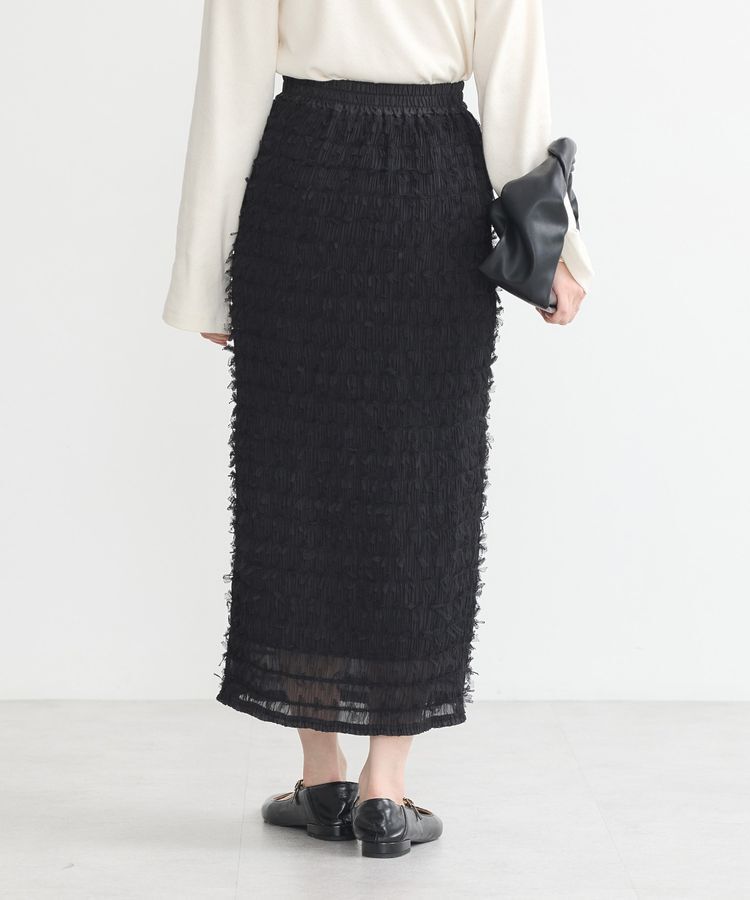 earth music&ecology「フェザーナロースカート」|タイト|