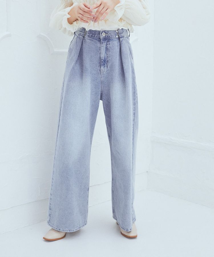 earth music&ecology「タックホックデニムパンツ」|デニム|