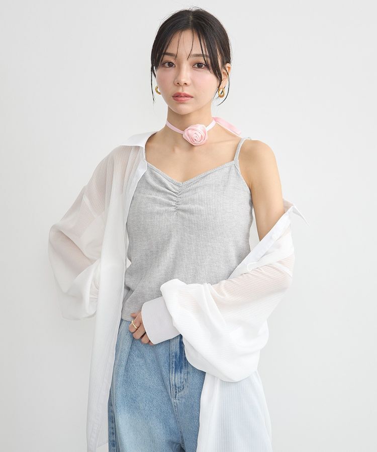 earth music&ecology「SET2点ローズモチーフチョーカー+キャミインナー」|インナー|