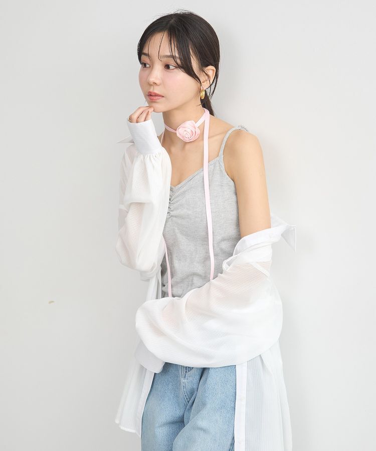 earth music&ecology「SET2点ローズモチーフチョーカー+キャミインナー」|インナー|