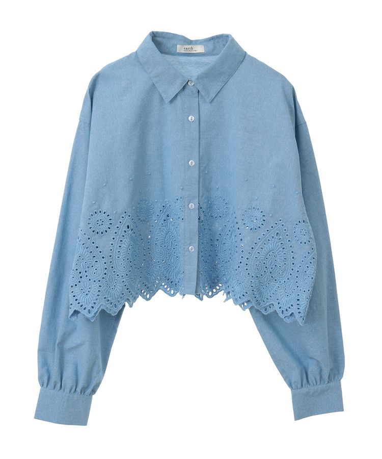 earth music&ecology「スカラップトリムシャツ」|シャツ・ブラウス|