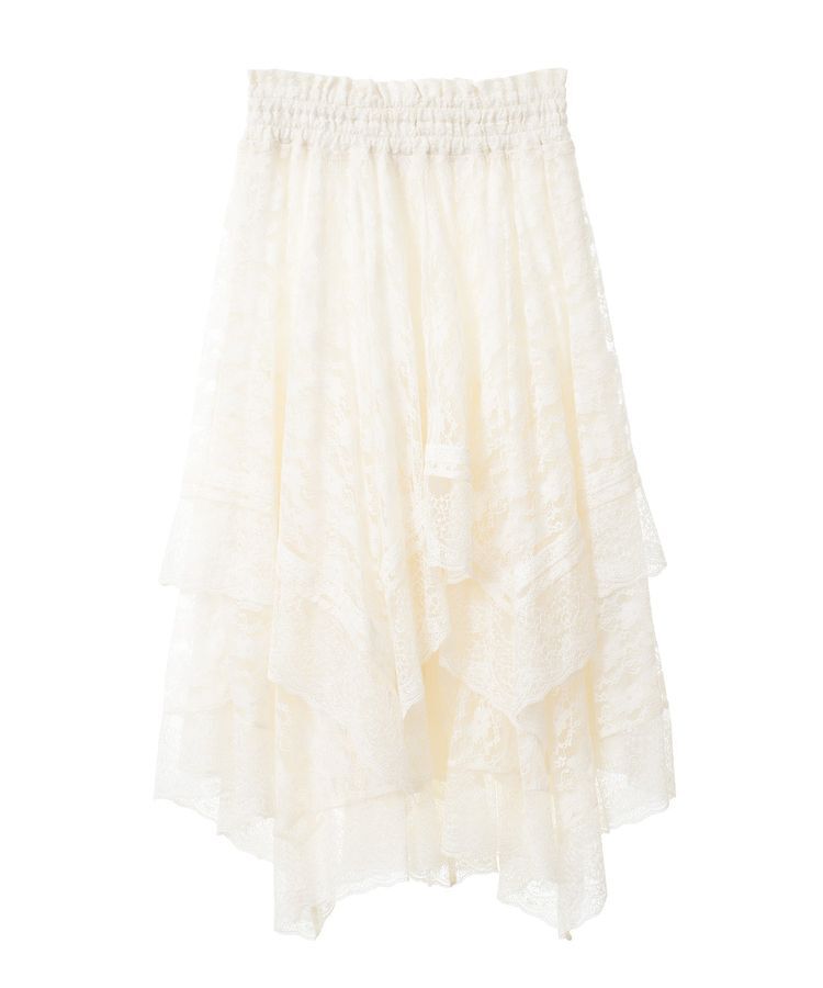 earth music&ecology「レースイレヘムスカート」|フレア|