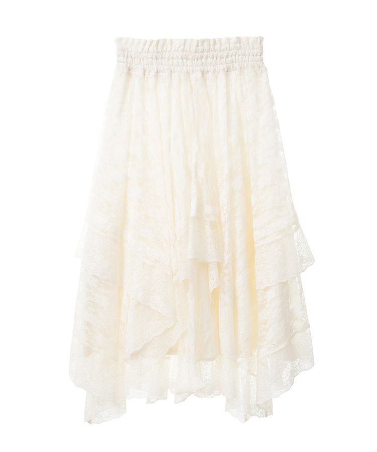 earth music&ecology「レースイレヘムスカート」|フレア|