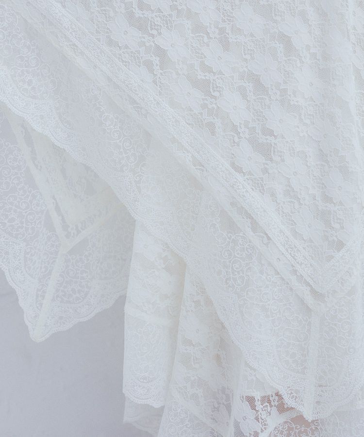 earth music&ecology「レースイレヘムスカート」|フレア|