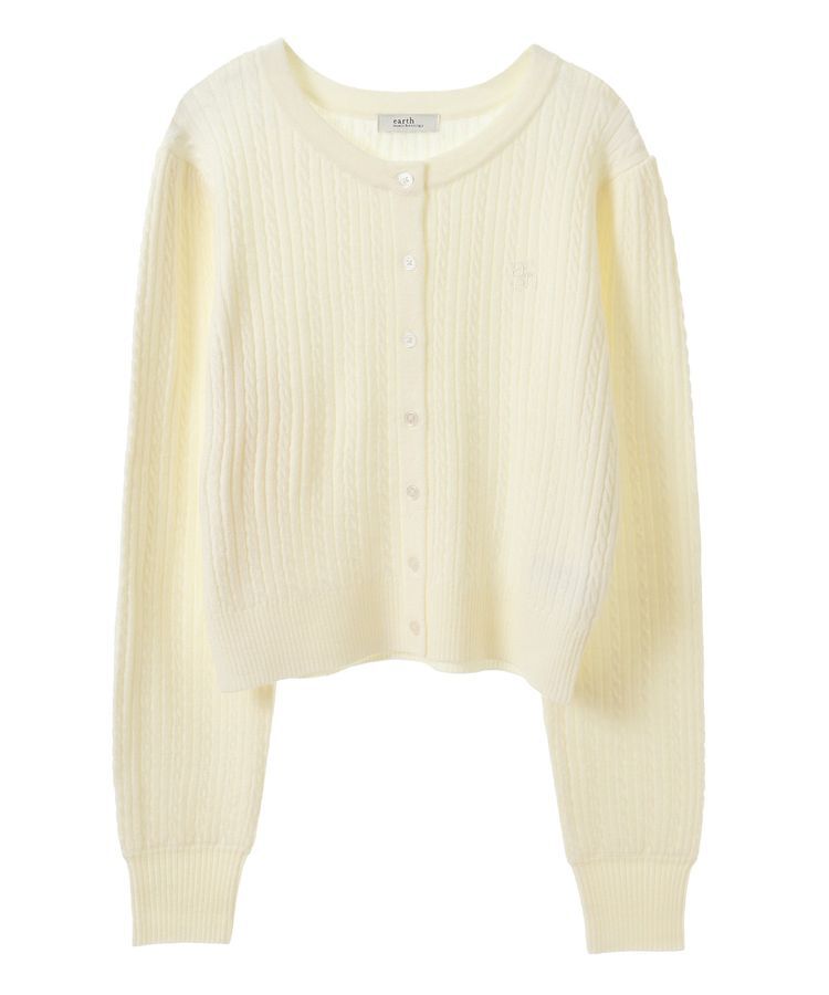 earth music&ecology「ミニケーブルコンパクトカーディガン」|カーディガン|