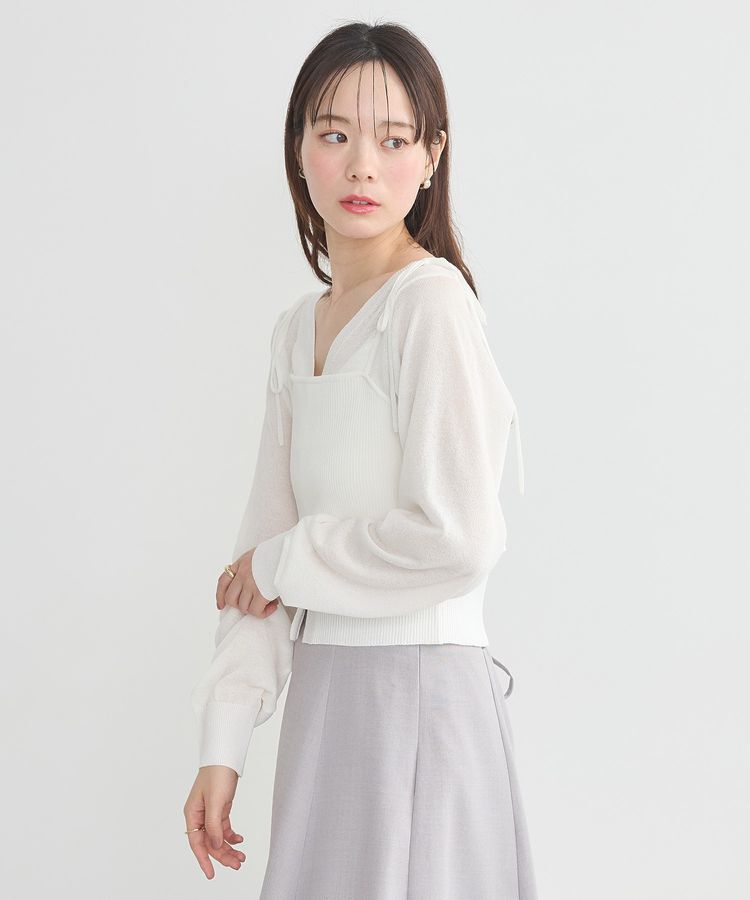 earth music&ecology「ラメリブニットビスチェ」|ベスト・ジレ|