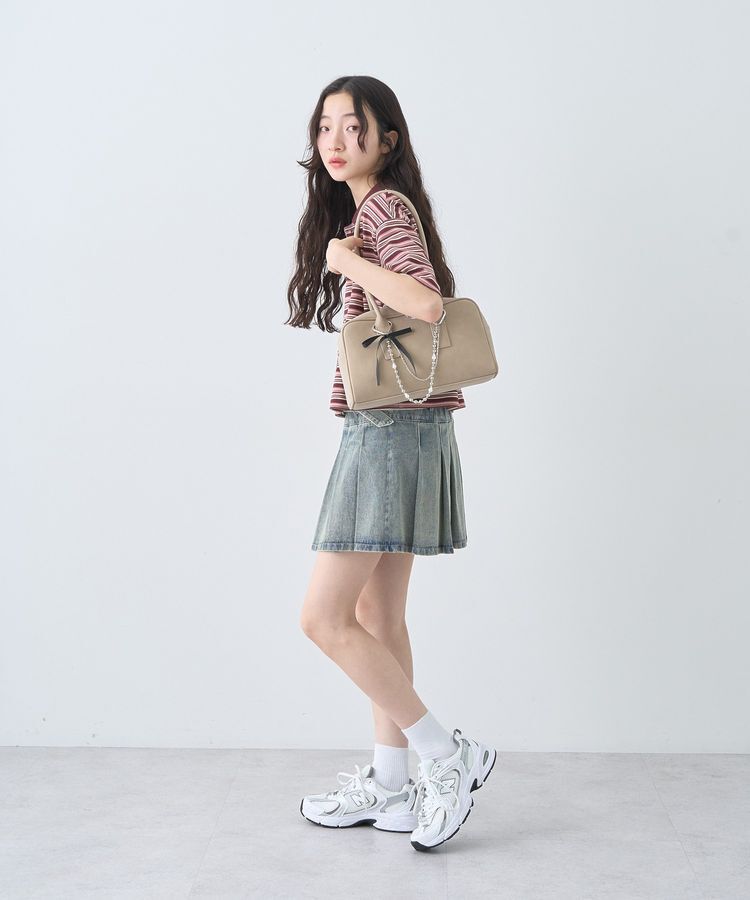 earth music&ecology「デニムプリーツスカパン」|スカート|