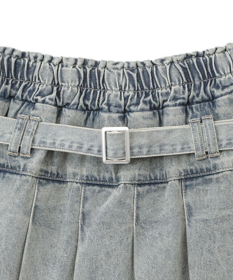 earth music&ecology「デニムプリーツスカパン」|スカート|