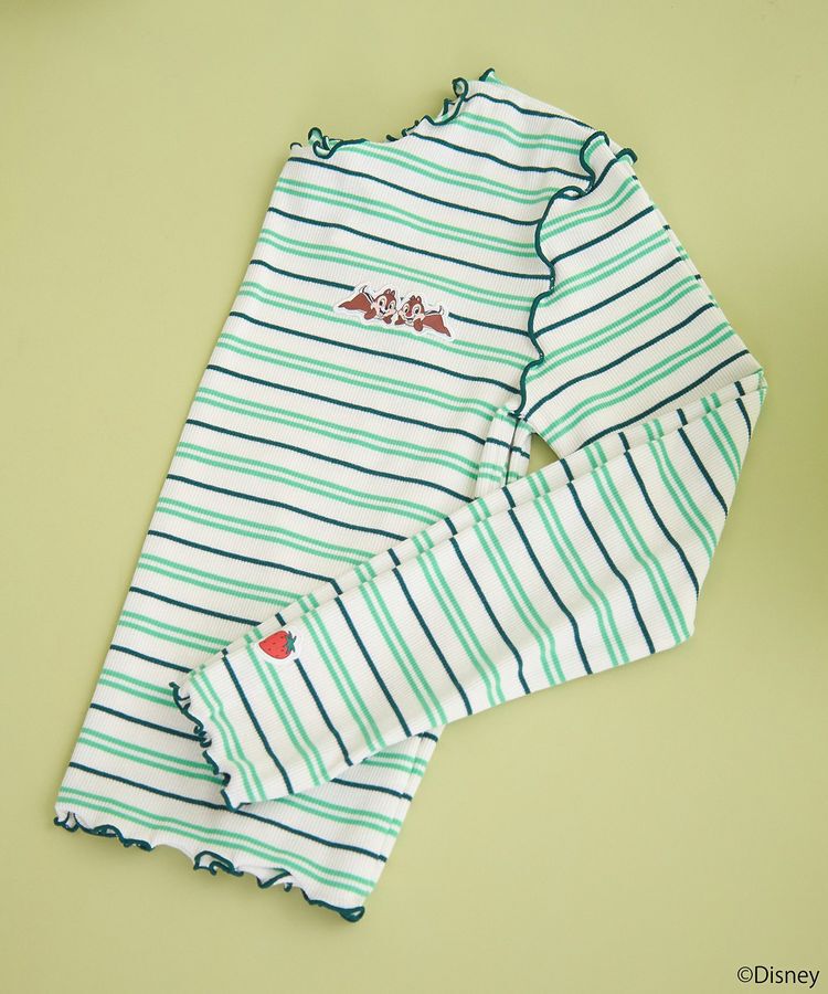 earth music&ecology「チップ&デール/ボーダーメロープルオーバー」|Tシャツ・カットソー|Green