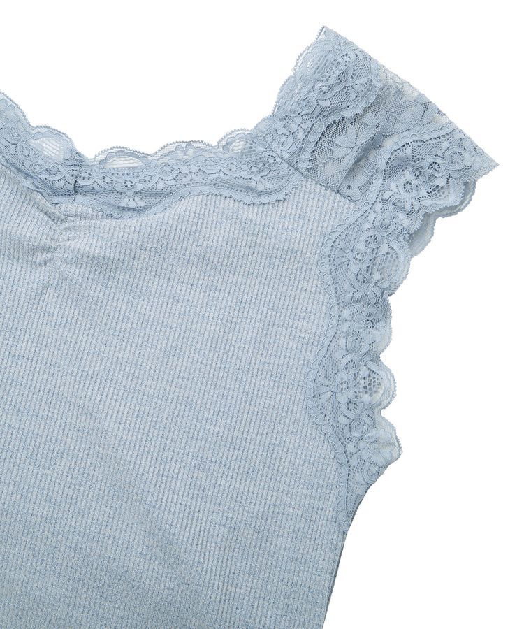 earth music&ecology「ラメテレコショルダーレースタンクトップ」|キャミソール|