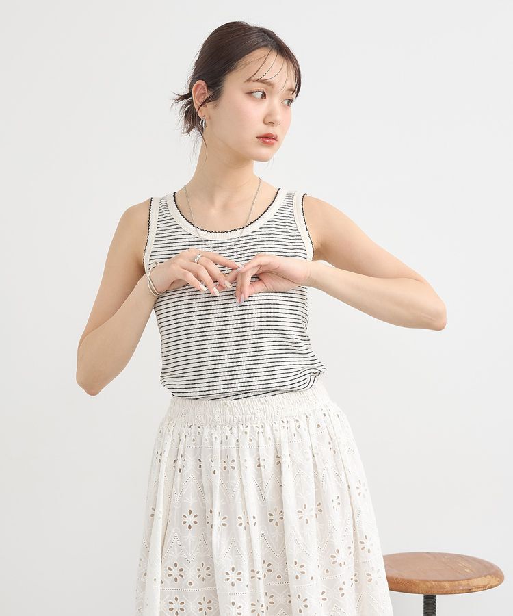 earth music&ecology「ピコトリミングタンクトップ」|キャミソール|